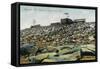 Pikes Peak, Colorado - Panoramic View of Cog Rail Train Ascending-Lantern Press-Framed Stretched Canvas