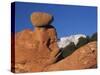 Pikes Peak, Garden of The Gods National Landmark, Colorado Springs, Colorado, USA-Rolf Nussbaumer-Stretched Canvas