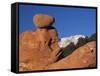 Pikes Peak, Garden of The Gods National Landmark, Colorado Springs, Colorado, USA-Rolf Nussbaumer-Framed Stretched Canvas