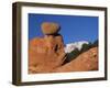 Pikes Peak, Garden of The Gods National Landmark, Colorado Springs, Colorado, USA-Rolf Nussbaumer-Framed Photographic Print