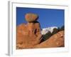 Pikes Peak, Garden of The Gods National Landmark, Colorado Springs, Colorado, USA-Rolf Nussbaumer-Framed Photographic Print