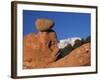 Pikes Peak, Garden of The Gods National Landmark, Colorado Springs, Colorado, USA-Rolf Nussbaumer-Framed Photographic Print