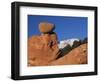 Pikes Peak, Garden of The Gods National Landmark, Colorado Springs, Colorado, USA-Rolf Nussbaumer-Framed Photographic Print