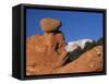 Pikes Peak, Garden of The Gods National Landmark, Colorado Springs, Colorado, USA-Rolf Nussbaumer-Framed Stretched Canvas