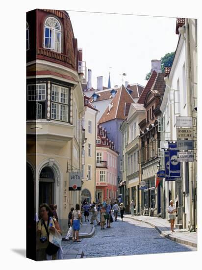Pikk Street, Old Town, Tallinn, Estonia, Baltic States-Yadid Levy-Stretched Canvas