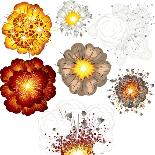 Explosions-Set of Various Illustrations-PILart-Art Print