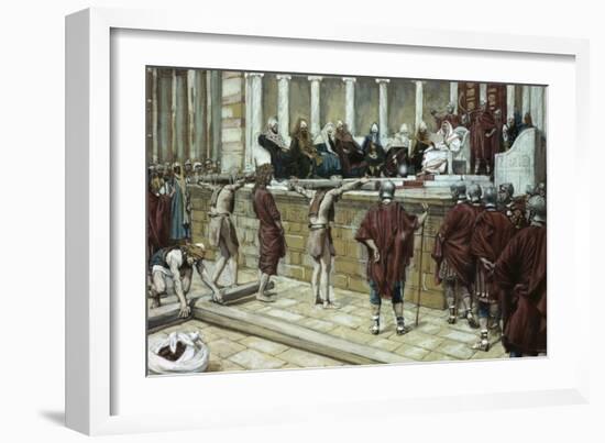 Pilate Announces Judgement from the Gabbatha-James Tissot-Framed Giclee Print