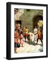 Pilate orders Jesus to be scourged - Bible-William Brassey Hole-Framed Giclee Print