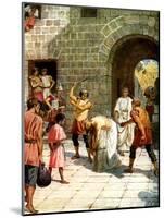Pilate orders Jesus to be scourged - Bible-William Brassey Hole-Mounted Giclee Print