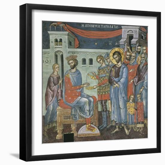 Pilate Washing His Hands, 16th Century-null-Framed Premium Giclee Print