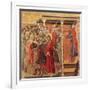 Pilate Washing His Hands, Detail from Episodes from Christ's Passion and Resurrection-Duccio Di buoninsegna-Framed Giclee Print