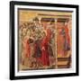 Pilate Washing His Hands, Detail from Episodes from Christ's Passion and Resurrection-Duccio Di buoninsegna-Framed Giclee Print