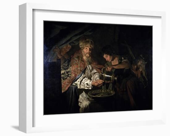 Pilate Washing His Hands-Matthias Stom-Framed Giclee Print