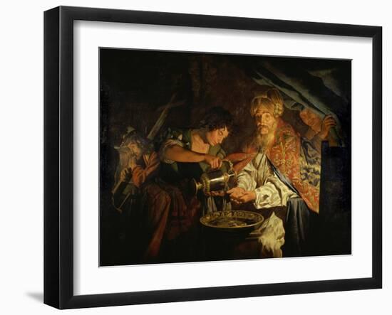 Pilate Washing His Hands-Matthias Stomer-Framed Giclee Print