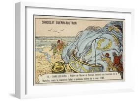 Pilatre De Rozier and Romain's Unsuccessful Attempt to Cross the English Channel in a Balloon, 1785-null-Framed Giclee Print