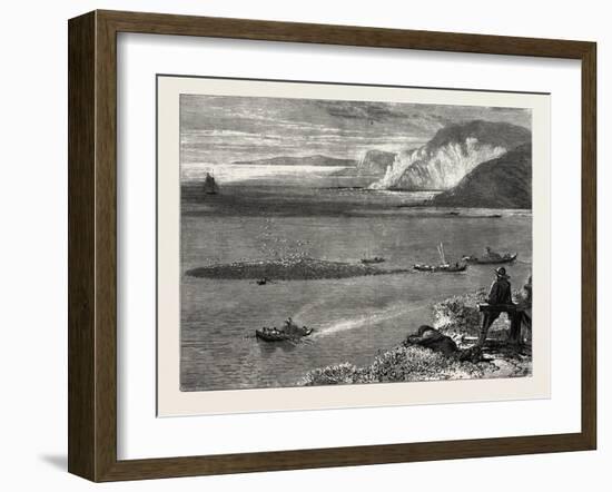 Pilchard Fishing Off the Lizard, UK-null-Framed Giclee Print