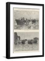 Pilchard-Fishing on the Coast of Cornwall-null-Framed Giclee Print