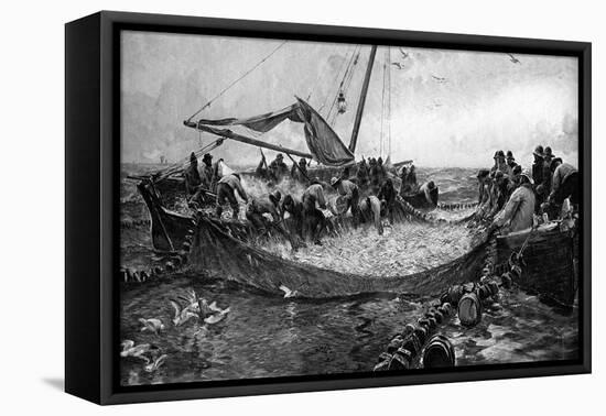 Pilchards, 1900-Charles Napier Hemy-Framed Stretched Canvas