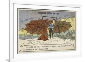 Pilcher Testing a Glider, England, 1899-null-Framed Giclee Print