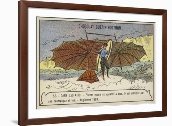 Pilcher Testing a Glider, England, 1899-null-Framed Giclee Print