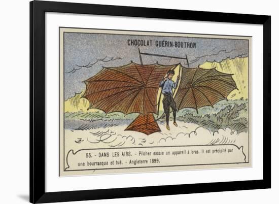 Pilcher Testing a Glider, England, 1899-null-Framed Giclee Print