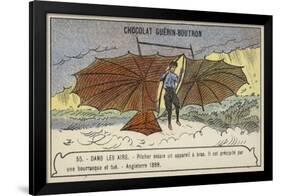 Pilcher Testing a Glider, England, 1899-null-Framed Giclee Print