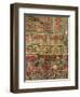 Pile Carpet Depicting Horses and Riders, Fallow Deer and Griffins-null-Framed Giclee Print