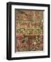 Pile Carpet Depicting Horses and Riders, Fallow Deer and Griffins-null-Framed Giclee Print