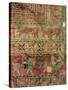 Pile Carpet Depicting Horses and Riders, Fallow Deer and Griffins-null-Stretched Canvas