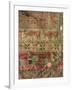 Pile Carpet Depicting Horses and Riders, Fallow Deer and Griffins-null-Framed Giclee Print