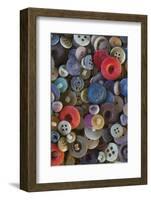 Pile of antique buttons-Mallorie Ostrowitz-Framed Photographic Print