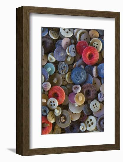 Pile of antique buttons-Mallorie Ostrowitz-Framed Photographic Print