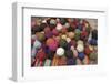 Pile of balls of yarn for weaving, Chinchero, Department of Cuzco, Peru.-Merrill Images-Framed Photographic Print