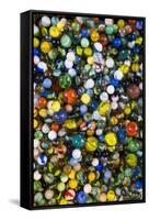 Pile of glass marbles, Williamsburg, Brooklyn, New York, Usa.-Julien McRoberts-Framed Stretched Canvas