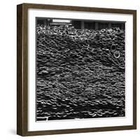 Pile of New and Used Tires over 40 Feet Deep at the B.F. Goodrich Yard-William C^ Shrout-Framed Photographic Print
