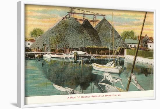 Pile of Oyster Shells, Hampton, Virginia-null-Framed Art Print