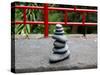 Pile of round Stones in  Japanese Garden-Wlad74-Stretched Canvas