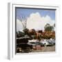 Pile of Rusting Cars in Automobile Junkyard-Walker Evans-Framed Photographic Print