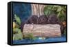 Pile of Sleeping Labrador Retriever Puppies-Zandria Muench Beraldo-Framed Stretched Canvas