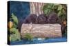 Pile of Sleeping Labrador Retriever Puppies-Zandria Muench Beraldo-Stretched Canvas