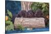 Pile of Sleeping Labrador Retriever Puppies-Zandria Muench Beraldo-Stretched Canvas