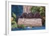 Pile of Sleeping Labrador Retriever Puppies-Zandria Muench Beraldo-Framed Photographic Print