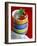 Pile of Soup Bowls with Tomato, Bay Leaf and Chilis-Karl Newedel-Framed Photographic Print