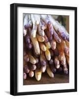 Pile of White Asparagus, Clos Des Iles, Le Brusc, Cote d'Azur, Var, France-Per Karlsson-Framed Photographic Print