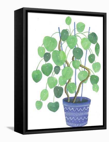 Pilea Plant-Elizabeth Rider-Framed Stretched Canvas