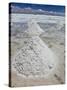 Piles of Salt on the Surface of the Salar De Uyuni Salt Lake, Bolivia-zanskar-Stretched Canvas