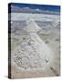 Piles of Salt on the Surface of the Salar De Uyuni Salt Lake, Bolivia-zanskar-Stretched Canvas