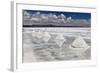 Piles of Salt on the Surface of the Salar De Uyuni Salt Lake, Bolivia-zanskar-Framed Photographic Print