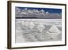 Piles of Salt on the Surface of the Salar De Uyuni Salt Lake, Bolivia-zanskar-Framed Photographic Print