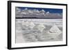 Piles of Salt on the Surface of the Salar De Uyuni Salt Lake, Bolivia-zanskar-Framed Photographic Print